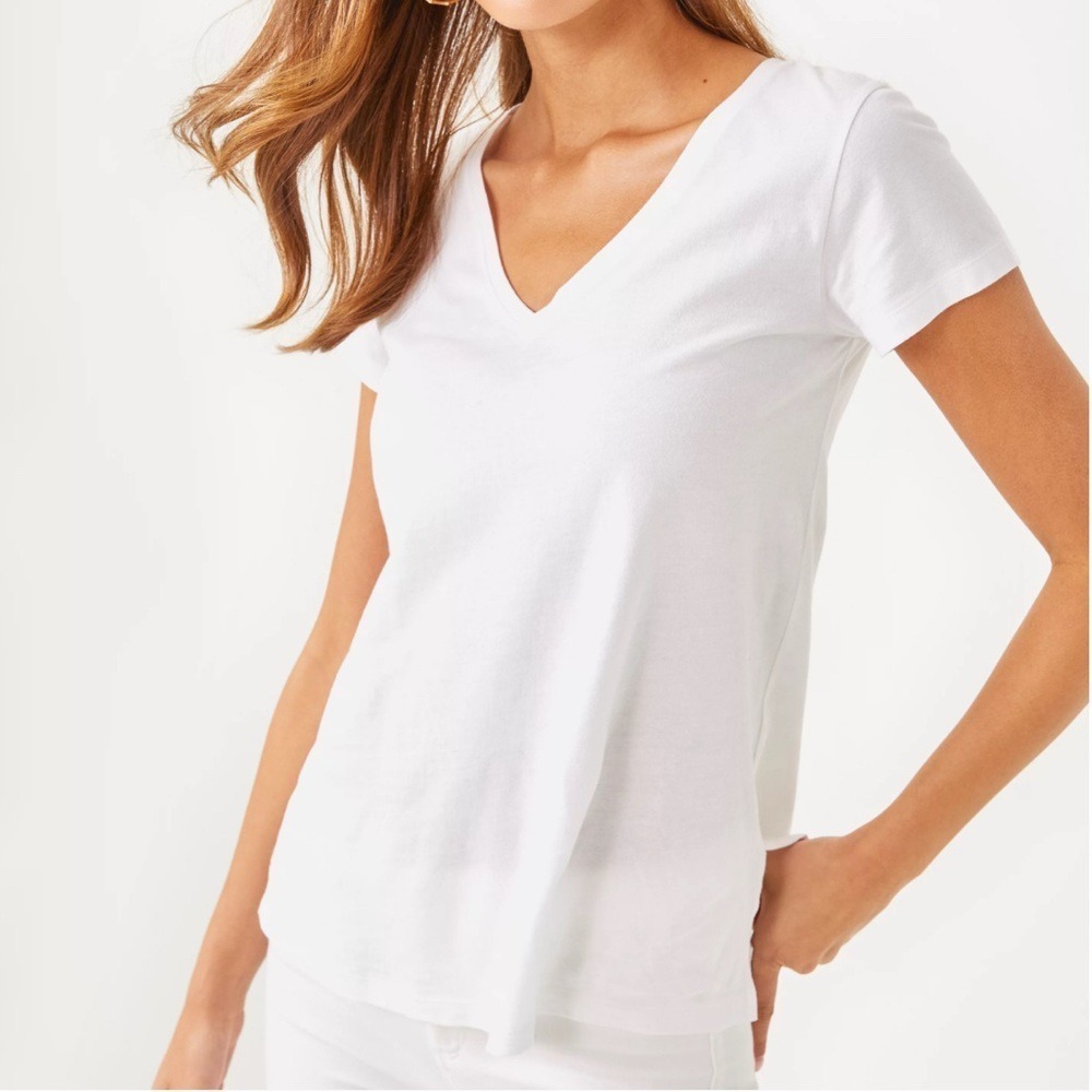 Lilly Pulitzer White Meredith Tee - Picture 2 of 7